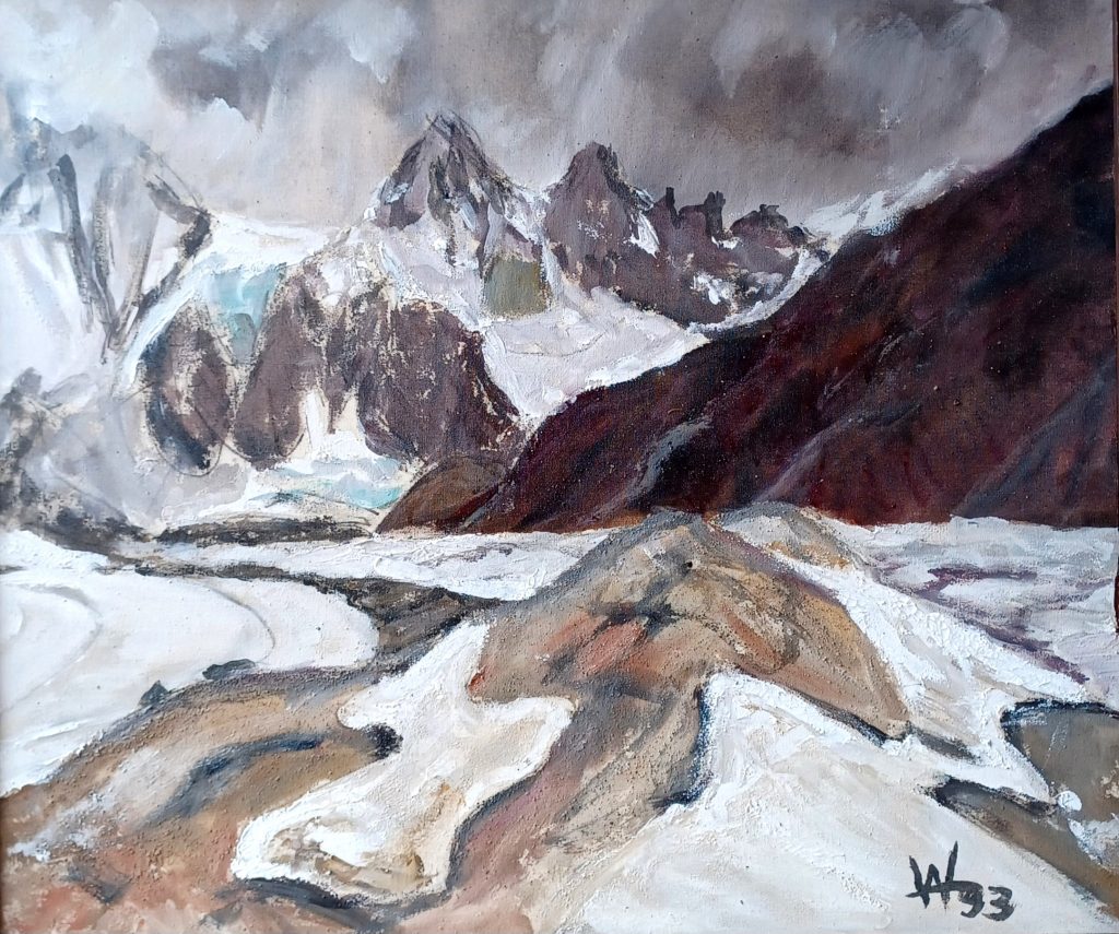 Blick zur Chogolisa, Pakistan; Basislager des Gasherbrum II auf 5.200 m