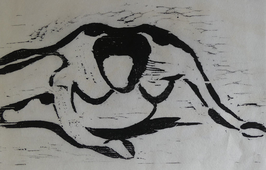 Weiblicher Akt, Morgengymnastik