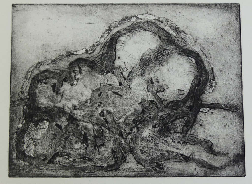 Akt, Rückenakt, Aquatinta Radierung