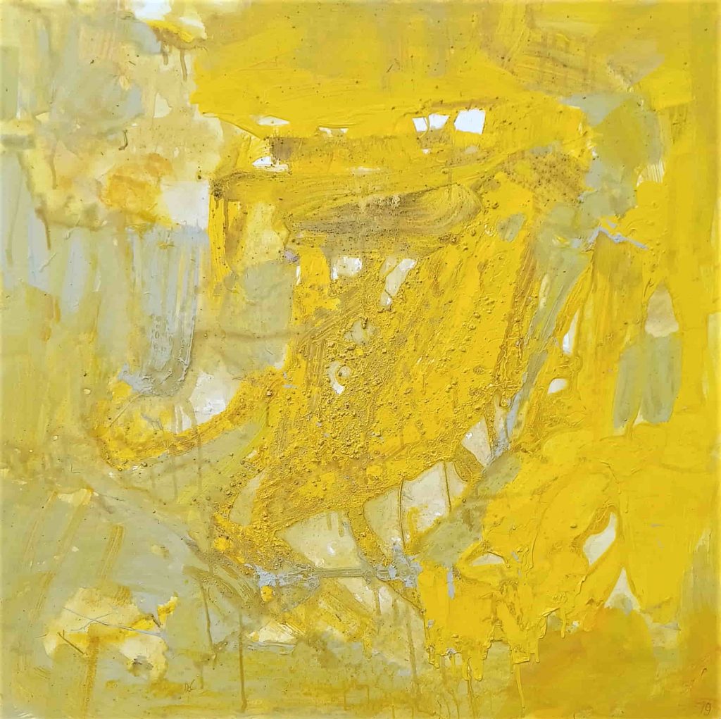 Abstrakte gelbe Formen; Monochromes Gelb