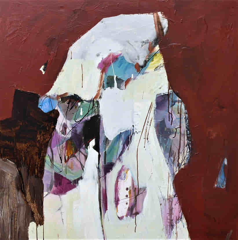 Berglandschaft; Berg vor rotem Hintergrund