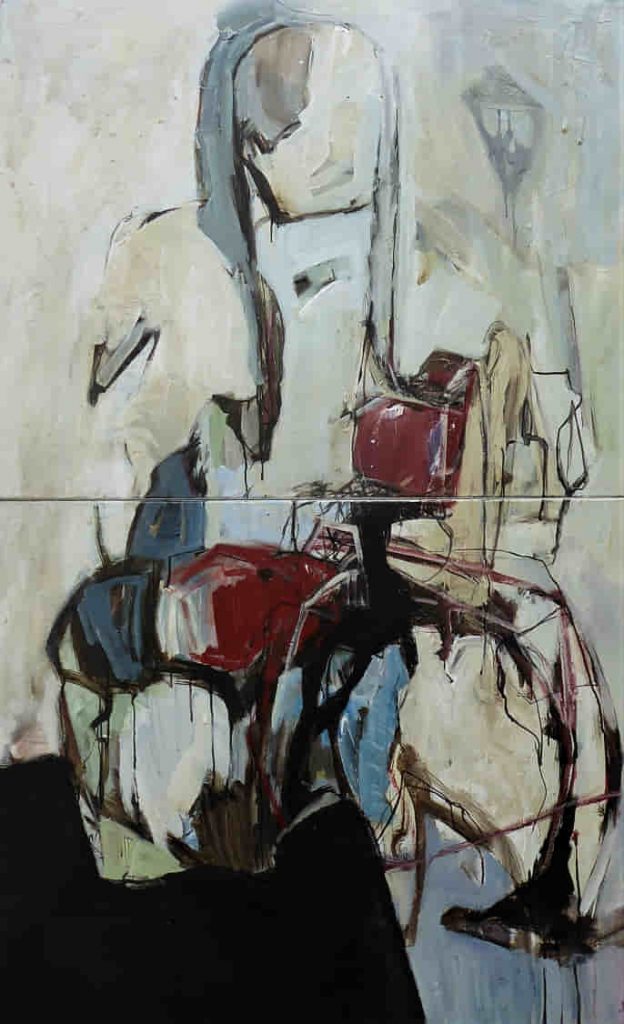 Figur vor einer Laterne