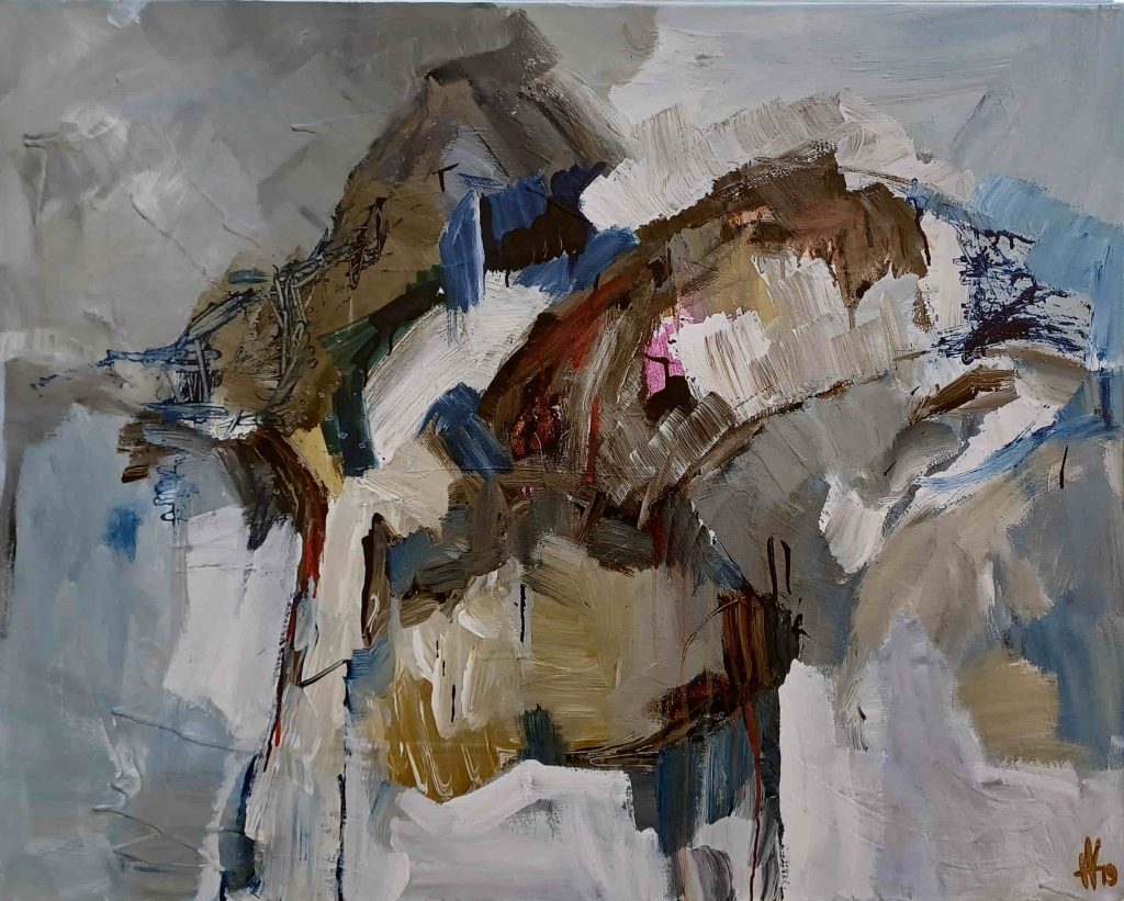 Berglandschaft; Blauer Berg im Hintergrund